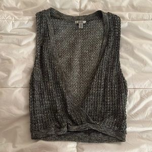 Sweater Material low cut top
